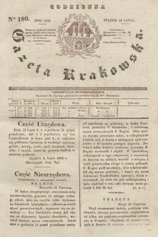 Codzienna Gazeta Krakowska. 1833, nr 180