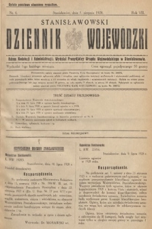 Stanisławowski Dziennik Wojewódzki. 1928, nr 6