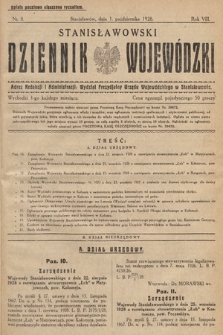 Stanisławowski Dziennik Wojewódzki. 1928, nr 8