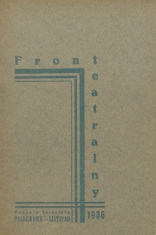 Front Teatralny. 1936, Pozycja dziesiąta