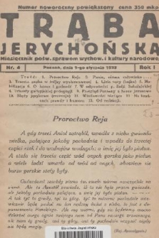 Trąba Jerychońska : miesięcznik pośw. sprawom wychow. i kultury narodowej. R. 1, 1922/1923, nr 4