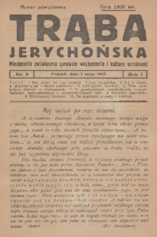 Trąba Jerychońska : miesięcznik poświęcony sprawom wychowania i kultury narodowej. R. 1, 1922, nr 8