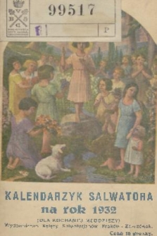 Kalendarzyk Salwatora : dla kochanej młodzieży. R. 7, 1932