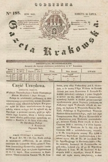 Codzienna Gazeta Krakowska. 1833, nr 188