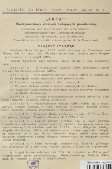 Dodatek do Polskiej Stomatologii. 1934, nr 1