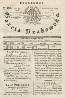 Codzienna Gazeta Krakowska. 1833, nr 193