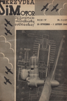 Skrzydła i Motor : tygodnik młodzieży lotniczej. R. 4, 1949, nr 5