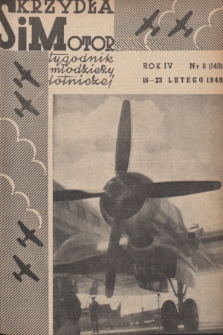 Skrzydła i Motor : tygodnik młodzieży lotniczej. R. 4, 1949, nr 8