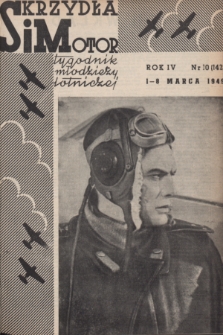 Skrzydła i Motor : tygodnik młodzieży lotniczej. R. 4, 1949, nr 10