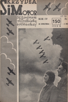 Skrzydła i Motor : tygodnik młodzieży lotniczej. R. 4, 1949, nr 18