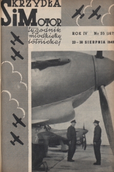 Skrzydła i Motor : tygodnik młodzieży lotniczej. R. 4, 1949, nr 35