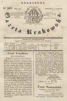 Codzienna Gazeta Krakowska. 1833, nr 203