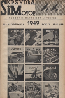 Skrzydła i Motor : tygodnik młodzieży lotniczej. R. 4, 1949, nr 52