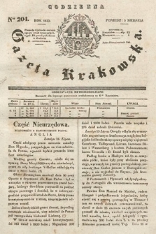 Codzienna Gazeta Krakowska. 1833, nr 204