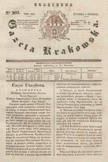 Codzienna Gazeta Krakowska. 1833, nr 205