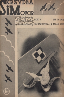 Skrzydła i Motor : tygodnik młodzieży lotniczej. R. 5, 1950, nr 18