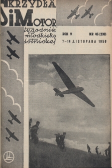 Skrzydła i Motor : tygodnik młodzieży lotniczej. R. 5, 1950, nr 46