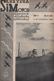 Skrzydła i Motor : tygodnik młodzieży lotniczej. R. 5, 1950, nr 50