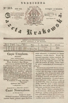 Codzienna Gazeta Krakowska. 1833, nr 211