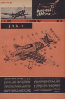 Skrzydła i Motor : [tygodnik ilustrowany Ligi Lotniczej]. R. 7, 1952, nr 45