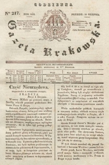 Codzienna Gazeta Krakowska. 1833, nr 217
