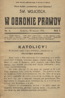 W Obronie Prawdy. R. 3, 1909, nr 3
