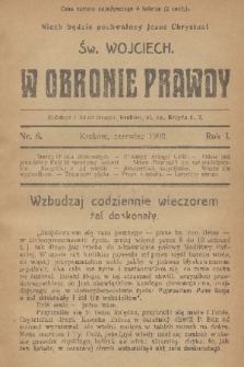 W Obronie Prawdy. R. 3, 1909, nr 6