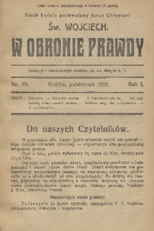 W Obronie Prawdy. R. 3, 1909, nr 10