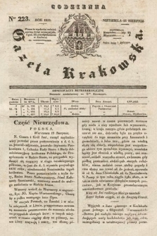 Codzienna Gazeta Krakowska. 1833, nr 223