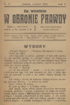 W Obronie Prawdy. R. 5, 1911, nr 6