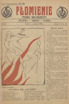Płomienie : pismo młodzieży : prawda - piękno - dobro. R.3, 1923, Zeszyt 1 (23)