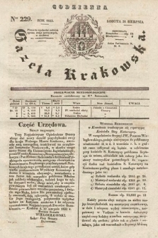 Codzienna Gazeta Krakowska. 1833, nr 229