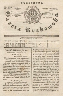 Codzienna Gazeta Krakowska. 1833, nr 232