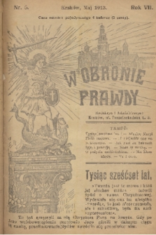 W Obronie Prawdy. R. 7, 1913, nr 5