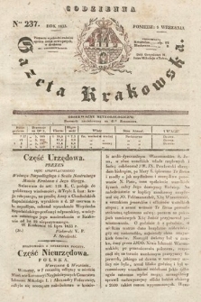 Codzienna Gazeta Krakowska. 1833, nr 237