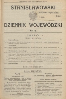 Stanisławowski Dziennik Wojewódzki. 1929, nr 6