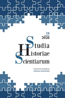Studia Historiae Scientiarum. T. 19, 2020