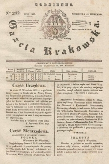 Codzienna Gazeta Krakowska. 1833, nr 242