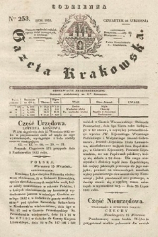 Codzienna Gazeta Krakowska. 1833, nr 253