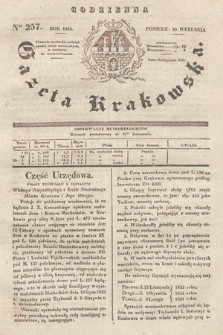Codzienna Gazeta Krakowska. 1833, nr 257
