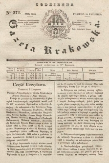 Codzienna Gazeta Krakowska. 1833, nr 271