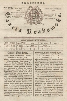 Codzienna Gazeta Krakowska. 1833, nr 273