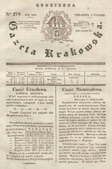 Codzienna Gazeta Krakowska. 1833, nr 274