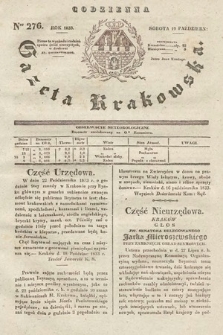 Codzienna Gazeta Krakowska. 1833, nr 276