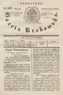 Codzienna Gazeta Krakowska. 1833, nr 283