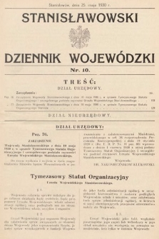 Stanisławowski Dziennik Wojewódzki. 1930, nr 10