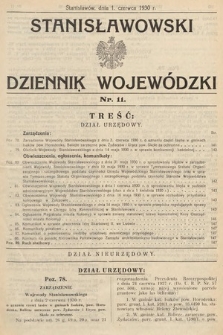 Stanisławowski Dziennik Wojewódzki. 1930, nr 11