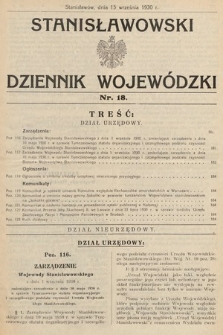 Stanisławowski Dziennik Wojewódzki. 1930, nr 18