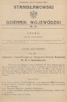 Stanisławowski Dziennik Wojewódzki. 1930, nr 23
