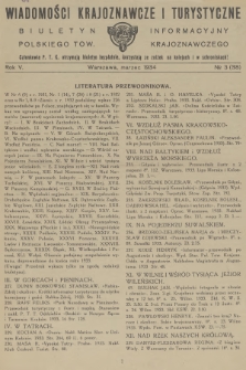 Wiadomości Krajoznawcze i Turystyczne : biuletyn informacyjny Polskiego Tow. Krajoznawczego. R.5, 1934, №  3